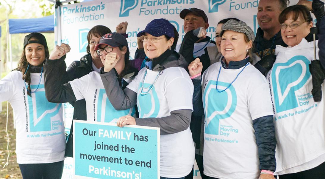 Team having fun at the Moving Day walk for Parkinson's