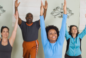 Group of people exercising