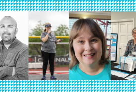 Four photos depicting the 2025 Volunteer Award winners