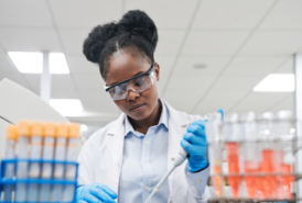 Researcher in lab