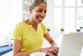 Woman on a laptop