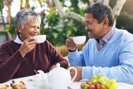 Drinking tea together