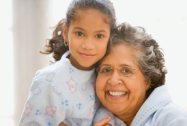 grandmother with grandchild