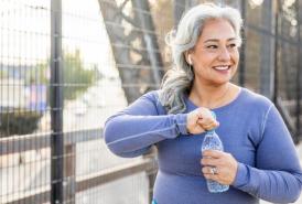 Woman drinking water