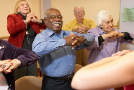 Group of people exercising