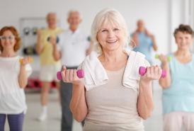 Women exercising with weights
