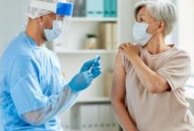 Doctor with patient