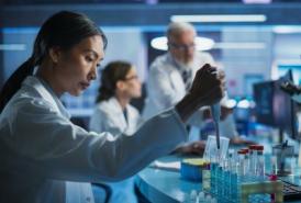 Doctor Working With Test Tubes