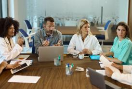Medical experts having a meeting
