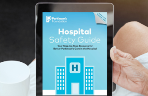 Viewing the Hospital Safety Guide on a tablet