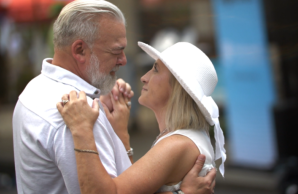 Couple Dancing Outdoors