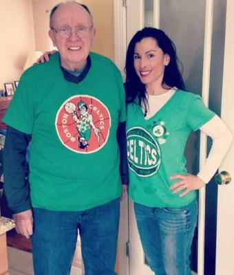 Christine Shearman and her father