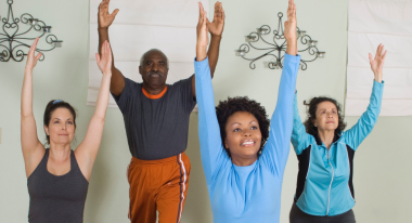 Group of people exercising