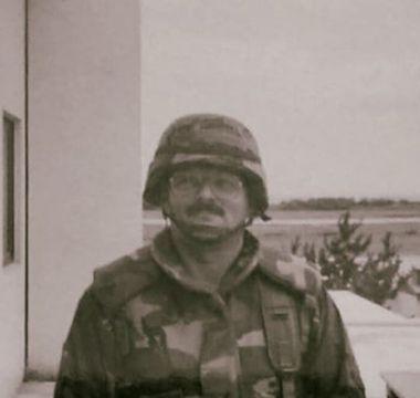 Anthony's father in military uniform