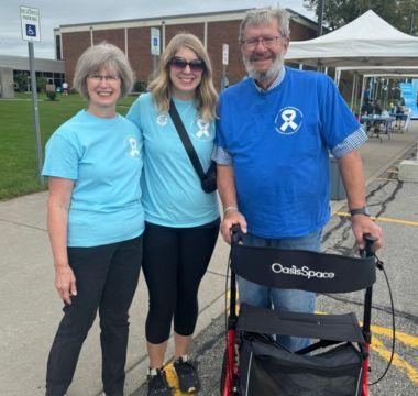 Hannah Griffiths with her parents 