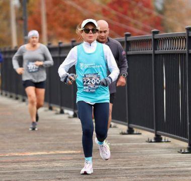 Karen Cyr-Condon at marathon race