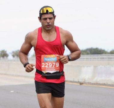 Karan Rai running a marathon
