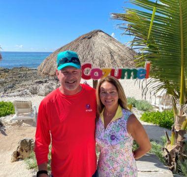 Chris Anthony and his wife in Cozumel, Mexico