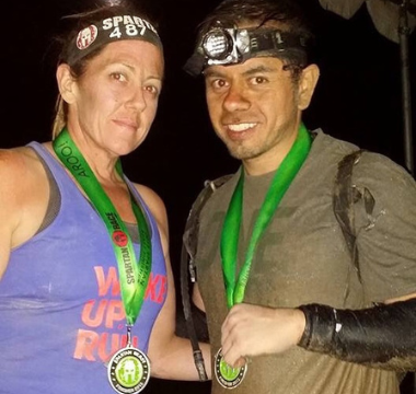 Christian Banda wife after Spartan race