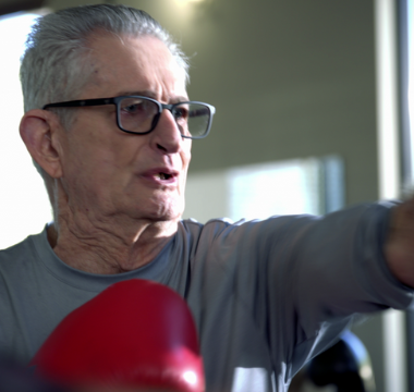 Don Miller at boxing class