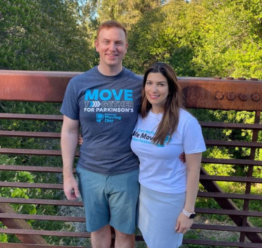 Dr. Kouhsari and husband wearing PF shirts