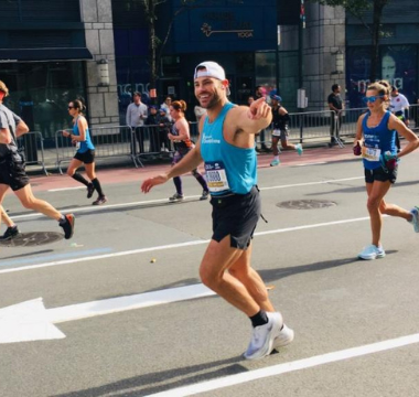 Jamie Harrison running marathon