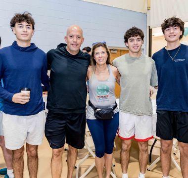 Jen and Rock with 3 of their sons