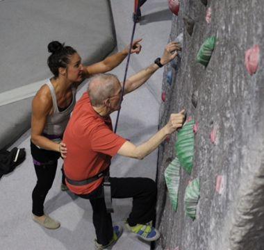 Molly Donelan teaching climbing