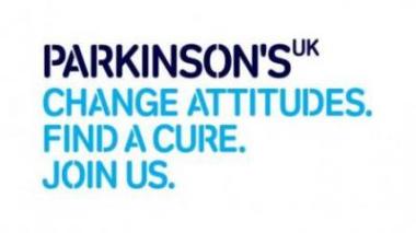 Parkinson's UK logo with words reading "Parkinson's UK. Change attitudes. Find a cure. Join us." 