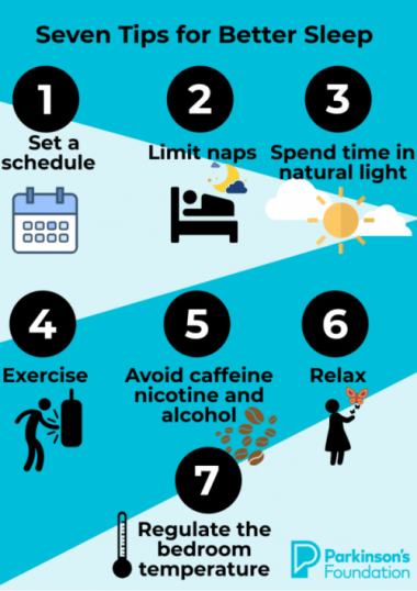 seven tips better sleep infographic