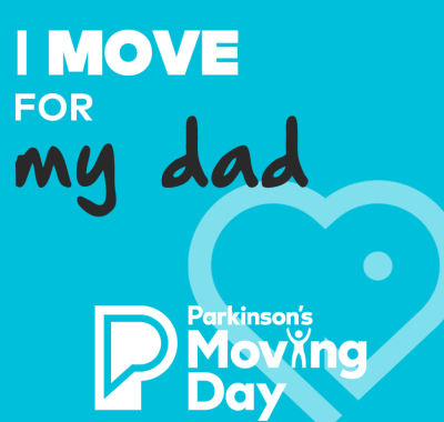 Graphic reading "I move for dad"