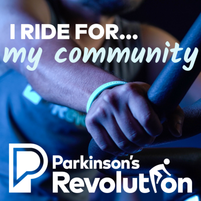 Graphic reading "I ride for... my community"