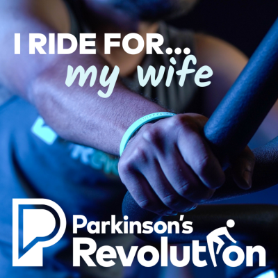 Graphic reading "I ride for... my wife"