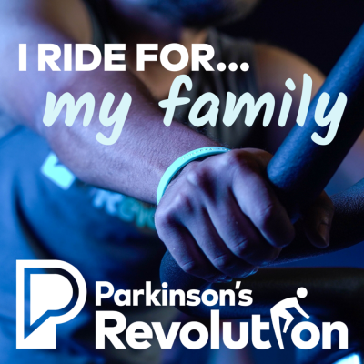 Graphic reading "I ride for... my family"