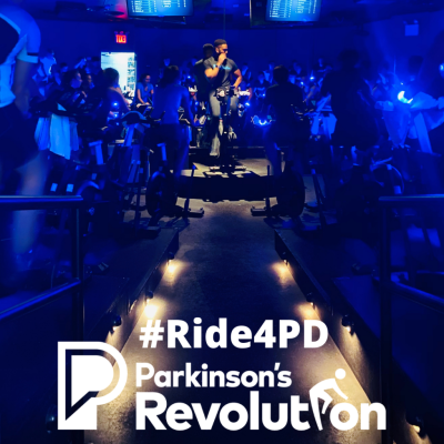 Graphic reading "#Ride4PD"