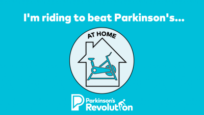Facebook cover: I'm riding to beat Parkinson's at home