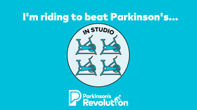 Facebook cover: I'm riding to beat Parkinson's in studio