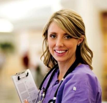 Female nurse smiling