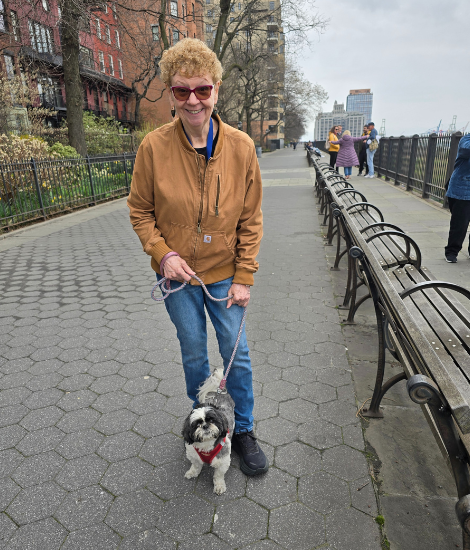 Alice Curry and her dog