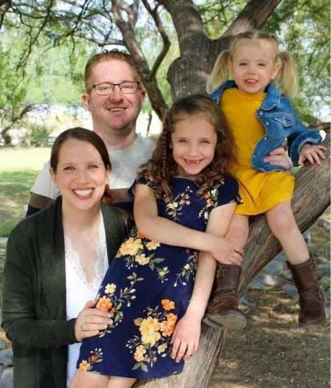 Brian Aronson with wife and 2 daughters