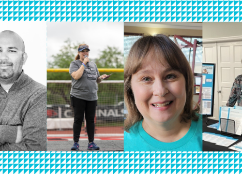 Four photos depicting the 2025 Volunteer Award winners