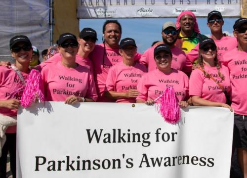 Jenny Wilhelm and group at walk