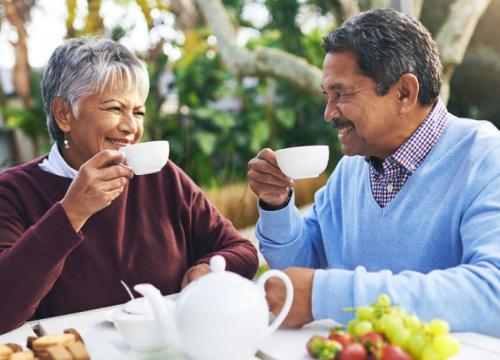 Drinking tea together