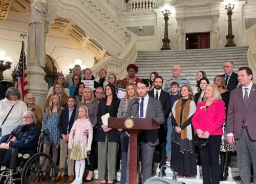 Press conference with Parkinson's Foundation group