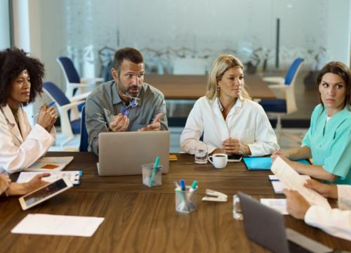 Medical experts having a meeting
