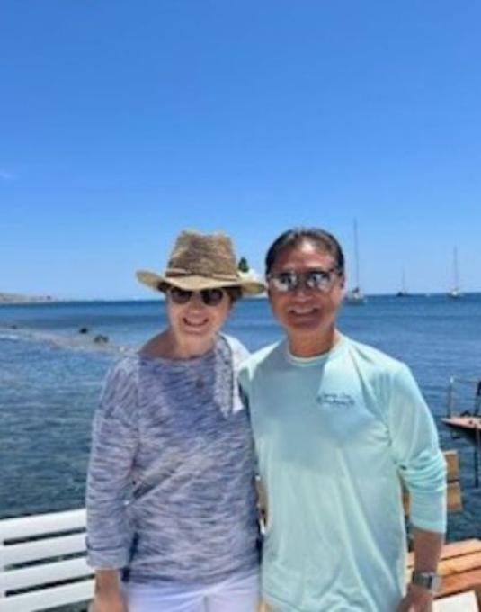 Gil Kim and his wife on vacation