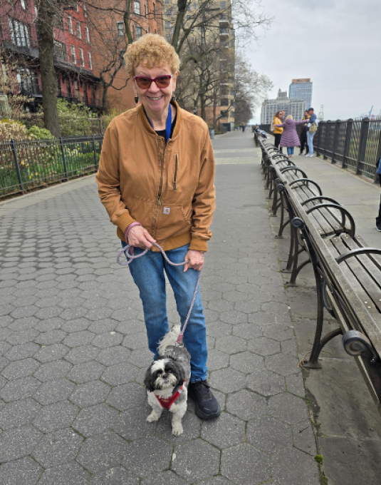 Alice Curry and her dog 