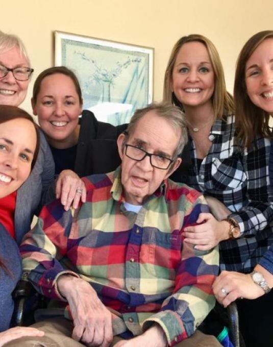 Ann's family photo with their dad