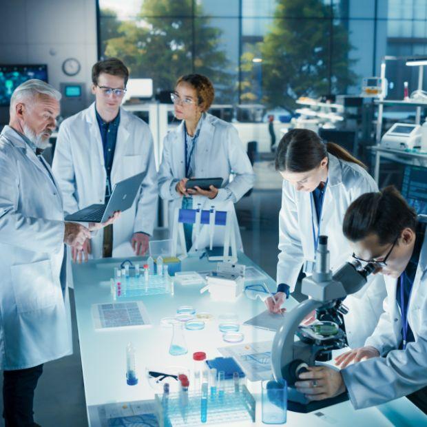 Researchers in a lab