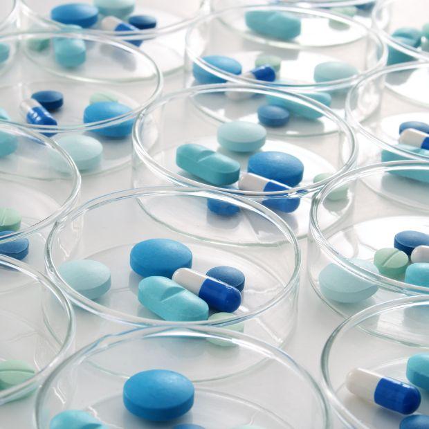 Assortment of pills in dishes